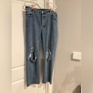 Plus Size Wild Fable Relaxed Fit Distressed Blue Jeans